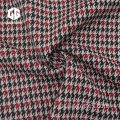 Tela do jacquard do poliéster Houndstooth com elastano